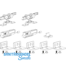 TERNO Beschlagset Classic Basic Komfort Holz 80 kg ohne Laufschiene TERNO Beschlagset Classic Basic Komfort Holz 80 kg ohne Laufschiene