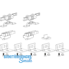 TERNO Beschlagset Classic Basic Standard Holz 80 kg ohne Laufschiene TERNO Beschlagset Classic Basic Standard Holz 80 kg ohne Laufschiene