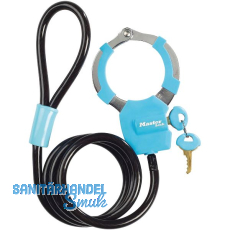 MASTER LOCK Kabelschloss STREET CUFF 8275EURDPROBLU mit Schlaufe, blau MASTER LOCK Kabelschloss STREET CUFF 8275EURDPROBLU mit Schlaufe, blau