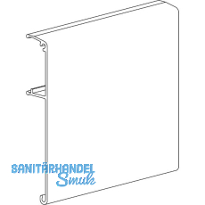 TERNO Clipblende 1690 schmal f�r Glas L=3000 mm auf Ma� silber