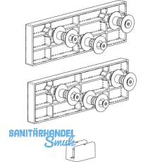 TERNO Diva Fluid Vetro Zusatz-Beschlagset Glas 1-flg. 80 kg silber TERNO Diva Fluid Vetro Zusatz-Beschlagset Glas 1-flg. 80 kg silber