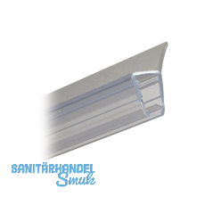 Dichtprofil seitlich mit Lippe f�r 6 - 8 mm, L�nge 2010 mm, transparent
