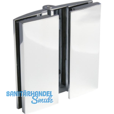 Duscht�rband Bella, 180� Glas-Glas, beidseitig, Messing verchromt poliert
