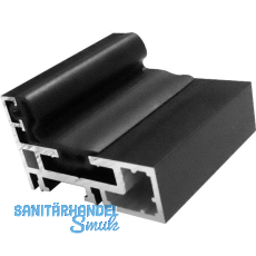 Zargenprofil AL-Basis-D schwarz matt eloxiert Zargenprofil AL-Basis-D schwarz matt eloxiert