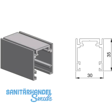 Decken-Basisrahmenprofil AL Top-Frame-D Edelstahl-Effekt Decken-Basisrahmenprofil AL Top-Frame-D Edelstahl-Effekt