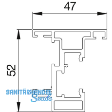 Zargenprofil AL-Basis-D-XL silber eloxiert Zargenprofil AL-Basis-D-XL silber eloxiert