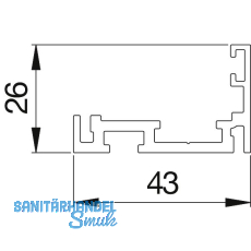 Basisrahmenprofil XL AL-Frame-D-XL schwarz matt eloxiert
