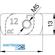 Hammerkopfmutter AL-Office-H-XL f. 10-12mm Glas Hammerkopfmutter AL-Office-H-XL f. 10-12mm Glas