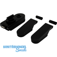 Beschlagsgarnitur Studio Rondo WC, Alu schwarz matt RAL 9005 (10.106) Beschlagsgarnitur Studio Rondo WC, Alu schwarz matt RAL 9005 (10.106)