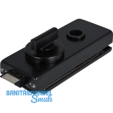 Schloss Studio Classic WC m. Riegelolive,Glas 8 mm,Alu schwarz RAL 9005 (10.006)