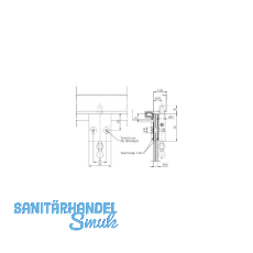 DORMA-Glas Feststellriegel 12.318 mit Bodenbuchse f�r 8-10mmGlas,silber eloxiert