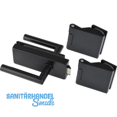 Beschlagsgarnitur Classic, unversperrbar, Aluminium schwarz RAL 9005