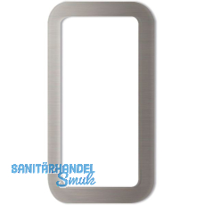 Muschelgriff eckig 120x65mm, selbstklebend, Aluminium Edelstahl-Effekt