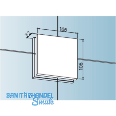 DORMA-Glas Verbindungsbeschlag PT 80, Glas 10 mm, silber eloxiert (03.170) DORMA-Glas Verbindungsbeschlag PT 80, Glas 10 mm, silber eloxiert (03.170)