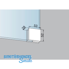 DORMA-Glas Eckhalterung PT 91, Edelstahl