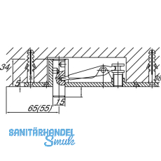 DORMA-Glas Oberes Lager PT 21 m. hochdrehbarem Bolzen �15 mm, Edelstahl (01.118)