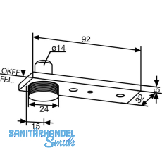 Bodenlager 01.106, silber eloxiert Bodenlager 01.106, silber eloxiert