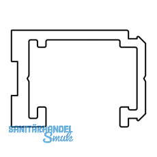 HAUTAU ATRIUM Führungsschiene, L=6070 mm, Aluminium Silber eloxiert HAUTAU ATRIUM Führungsschiene, L=6070 mm, Aluminium Silber eloxiert