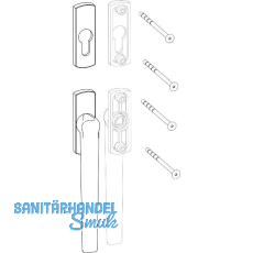 HAUTAU ATRIUM HKS Drehgriff 201 EG-PZ außen, Einlassgetriebe, schwarz RAL 9005 HAUTAU ATRIUM HKS Drehgriff 201 EG-PZ außen, Einlassgetriebe, schwarz RAL 9005