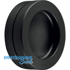 Schiebet�rmuschelpaar selbstklebend, � 65mm, Aluminium schwarz matt