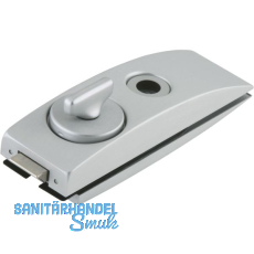 Schloss Studio Arcos WC m. Riegelolive, Glas 8 mm, silber eloxiert (24.206)