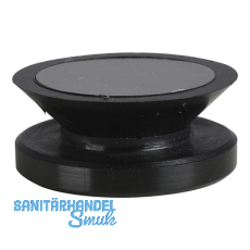 Glaspunkthalter Mini, 20 mm, 6 - 8 mm Glas,Kunststoff schwarz/Kappe Edelstahl