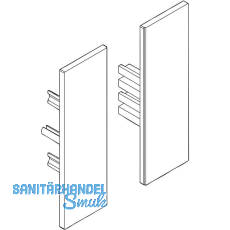 DORMA-Glas Muto 80 Abdeckkappen Seitenteilprofil Edelstahl-Effekt DORMA-Glas Muto 80 Abdeckkappen Seitenteilprofil Edelstahl-Effekt