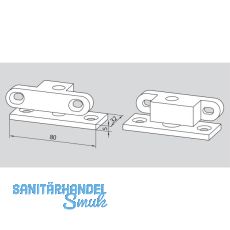DORMA-Glas Bodenlager 01.137 f�r Feuchtr�ume, Kunststoff