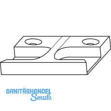 GU-966 mZ Schließplatte, Schema C, neben Stulp schraubbar, Sonder, Zink silber GU-966 mZ Schließplatte, Schema C, neben Stulp schraubbar, Sonder, Zink silber