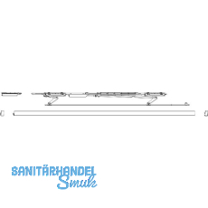 MACO PAS Gleitscheren-Set, Abdeckschiene 13 mm, braun, FFB 901-1250 mm, links MACO PAS Gleitscheren-Set, Abdeckschiene 13 mm, braun, FFB 901-1250 mm, links