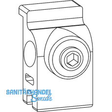 GU-966/200 Stützbock für 10 mm Verbindungsstange, Kunststoff silber GU-966/200 Stützbock für 10 mm Verbindungsstange, Kunststoff silber