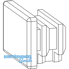GU-966 Endkappe für Führungsschiene oben P1225, Kunststoff weiß RAL9016 GU-966 Endkappe für Führungsschiene oben P1225, Kunststoff weiß RAL9016