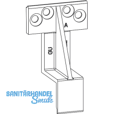GU-966 Halter für Abdeckschiene unten P1602/P1607, Kunststoff schwarz GU-966 Halter für Abdeckschiene unten P1602/P1607, Kunststoff schwarz
