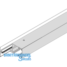 DORMA-Glas Muto 80 Seitenteilprofil auf Ma� Glas 8-13,5 mm Alu silber eloxiert