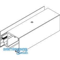 DORMA-Glas Muto 150 Seitenteilprofil auf Ma� Glas 8-13,5 mm Alu silber eloxiert