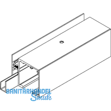 DORMA-Glas Muto 80/150 Füllprofil auf Maß Edelstahl-Effekt DORMA-Glas Muto 80/150 Füllprofil auf Maß Edelstahl-Effekt