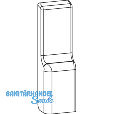 GU-966/150 Abdeckkappe für Laufwagen links, Kunststoff silber GU-966/150 Abdeckkappe für Laufwagen links, Kunststoff silber