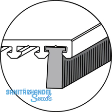 B�rstendichtung EIFEL PB 48, H�he 10 mm, Kunststoff grau