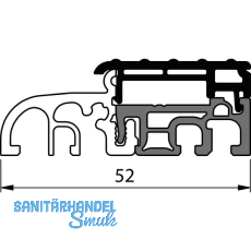 Balkontürschwelle EIFEL TB-52, 6000 mm, silber eloxiert/grau Balkontürschwelle EIFEL TB-52, 6000 mm, silber eloxiert/grau