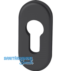 FSB Zylinderrosette 17 1757 oval, Aluminium schwarz matt