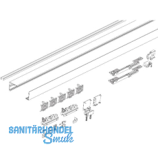 DORMA-GLAS Muto 60 2.0 Beschlagset Glas Wandmontage L=2400 mm schwarz matt DORMA-GLAS Muto 60 2.0 Beschlagset Glas Wandmontage L=2400 mm schwarz matt