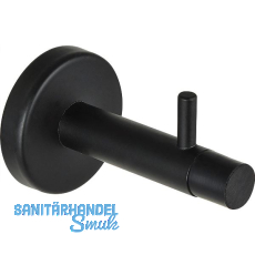 Wandtürpuffer mit Haken, Länge 82 mm, Stahl schwarz matt Wandtürpuffer mit Haken, Länge 82 mm, Stahl schwarz matt