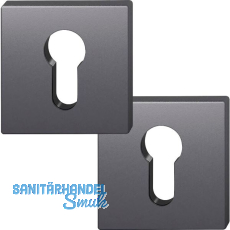 FSB Zylinderrosette quadratisch 12 1704 00010 ASL, Aluminium schwarz matt