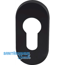 Zylinderrosette PZ oval, Edelstahl schwarz