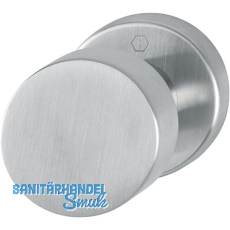 HOPPE T�rknopf Flachform - auf Rosette, � 52 fest, Wechselstift, Edelstahl matt