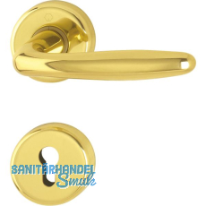 HOPPE Dr�ckergarnitur ROISSY - auf Rosette PZ, Messing poliert lackiert