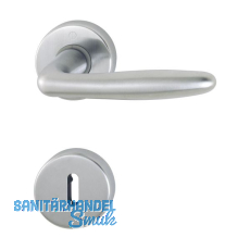 HOPPE Dr�ckergarnitur ROISSY - auf Rosette BB, Messing satiniert/verchromt matt