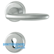 HOPPE Dr�ckergarnitur ROISSY - auf Rosette PZ, Messing satiniert/verchromt matt