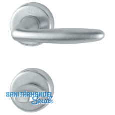 HOPPE Drückergarnitur ROISSY - auf Rosette WC, Messing satiniert/verchromt matt HOPPE Drückergarnitur ROISSY - auf Rosette WC, Messing satiniert/verchromt matt