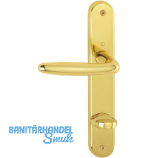 HOPPE Drückergarnitur ROISSY - auf Schild WC 90, links, Messing poliert HOPPE Drückergarnitur ROISSY - auf Schild WC 90, links, Messing poliert